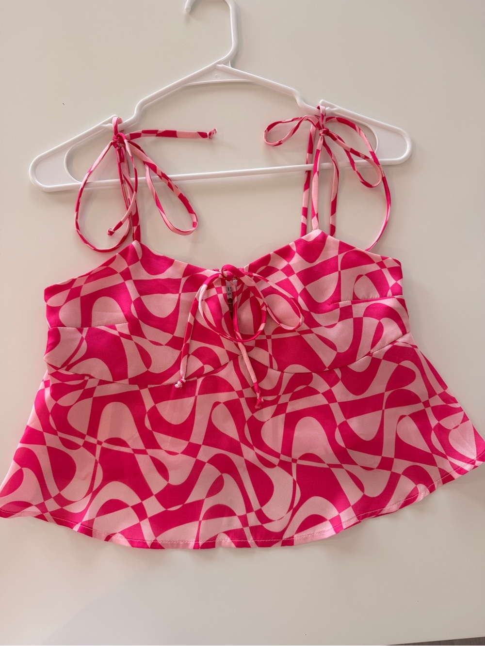 Le Lis Pink Multi Retro Tie-Shoulder Camisole